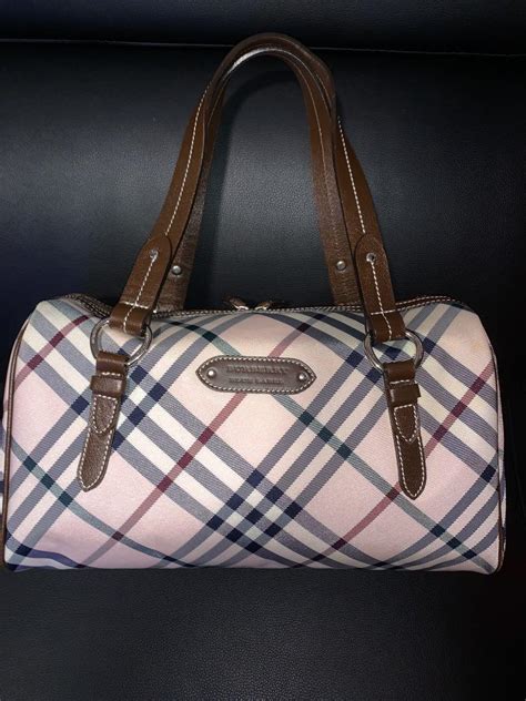 burberry london blue label bag and wallet|Burberry checked canvas tote bag.